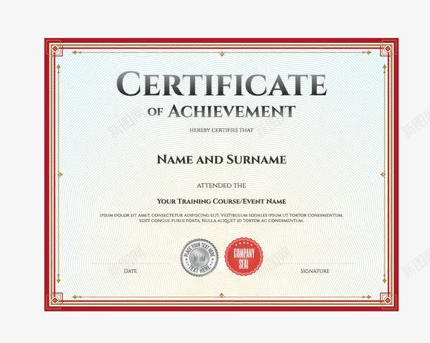 certificatepng免抠素材_新图网 https://ixintu.com certificate 矢量底纹 矢量证书 矢量边框 证书