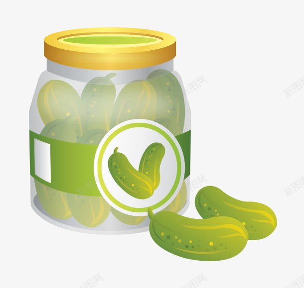 罐子绿色食物png免抠素材_新图网 https://ixintu.com 水果 绿色 罐子