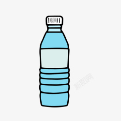 蓝色饮料瓶蓝灰色塑料饮料瓶矢量图高清图片