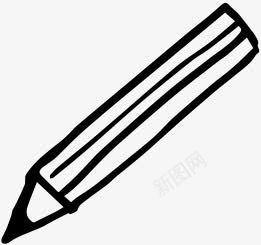 手绘黑色铅笔图标png免抠素材_新图网 https://ixintu.com 图标 铅笔 黑色