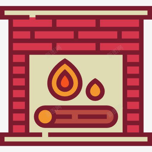 壁炉图标png_新图网 https://ixintu.com 冬季温暖 壁炉 客厅 家具和家居 烟囱