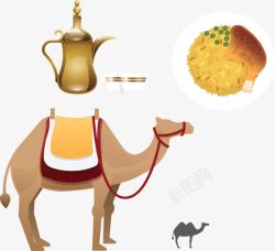 阿拉伯美食骆驼素材
