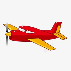 专机红色卡通小型飞机高清图片
