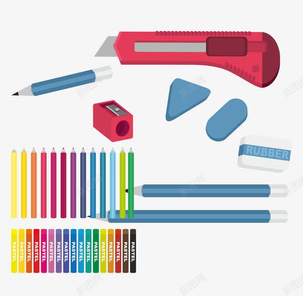学习用品铅笔橡皮png免抠素材_新图网 https://ixintu.com 刀子 学习用品 橡皮 铅笔