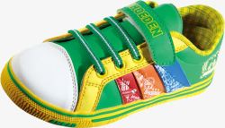 春天黄绿色童鞋装饰素材