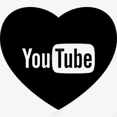 心与社会媒体的标志的YouTube图标图标