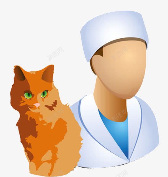 宠物医生与猫png免抠素材_新图网 https://ixintu.com 动物 医生 医疗 宠物 宠物医生 猫