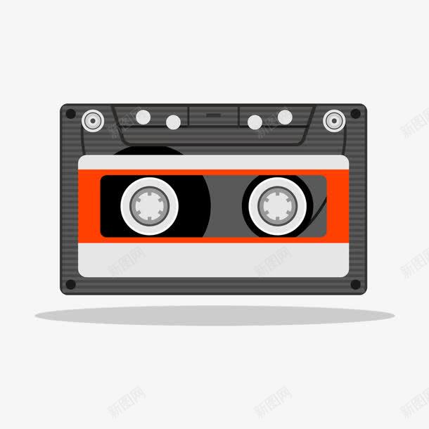 老式磁带png免抠素材_新图网 https://ixintu.com 80后 收音机 歌带 黑色