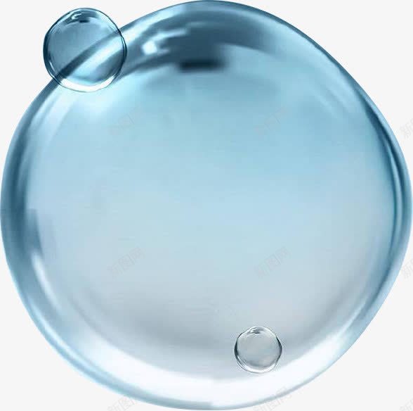 质感蓝色圆形气泡png免抠素材_新图网 https://ixintu.com 圆形 气泡 蓝色 质感