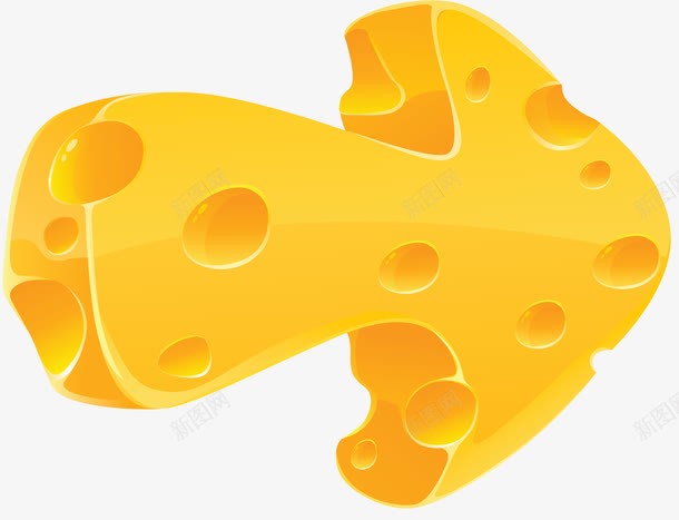 奶酪箭头png免抠素材_新图网 https://ixintu.com 奶制品 奶酪 洞洞 食材