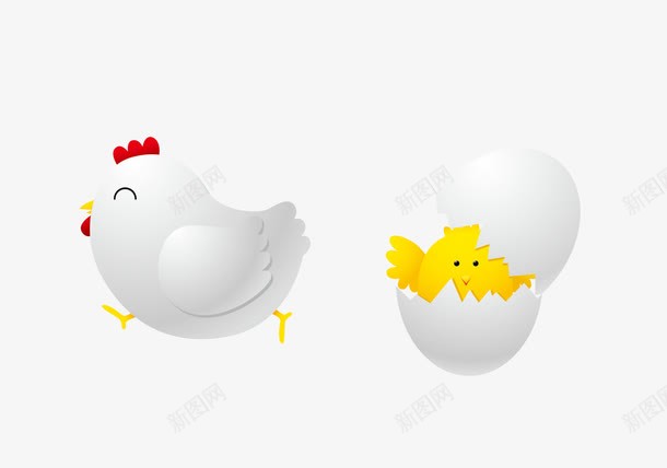 母鸡小鸡png免抠素材_新图网 https://ixintu.com 孵小鸡 小鸡 母鸡 矢量素材 鸡蛋