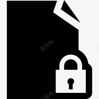 锁定保护的文件接口符号图标图标