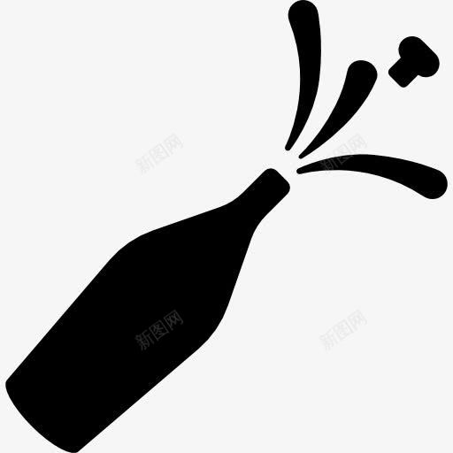 开瓶香槟图标png_新图网 https://ixintu.com 瓶 酒 酒精 酒精瓶 食品 香槟