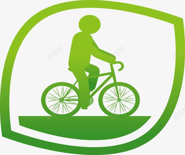 绿色环保自行车png免抠素材_新图网 https://ixintu.com 健康 出行 绿色 自行车 锻炼