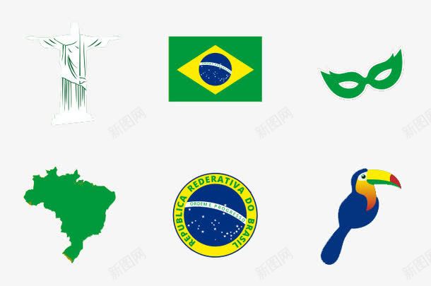 巴西国旗地图国徽png免抠素材_新图网 https://ixintu.com 国旗 地图 巴西 素材