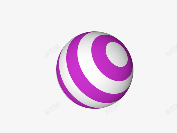 紫色白色球png免抠素材_新图网 https://ixintu.com 手绘 球 白色 紫色