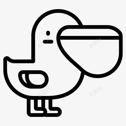 手绘鸭子图标png_新图网 https://ixintu.com 小鸭子 手绘画 矢量装饰 装饰 鸭子