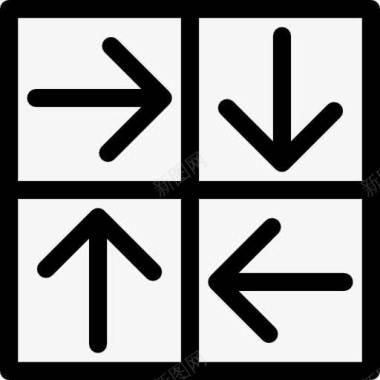 四箭法在不同的方向图标图标