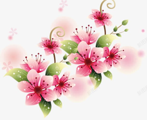 粉色甜美创意花朵png免抠素材_新图网 https://ixintu.com 创意 甜美 粉色 花朵
