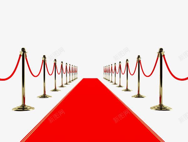 镏金的护栏与红色地毯图png免抠素材_新图网 https://ixintu.com 红色地毯 设计 镏金的护栏 高清图片