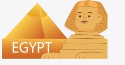 古代埃及狮身人面像矢量图素材