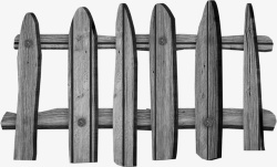 灰色木质护栏素材