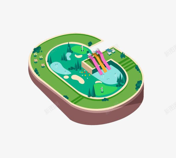 绿色游泳池字母gpng免抠素材_新图网 https://ixintu.com 字母g 游泳池 绿色 装饰
