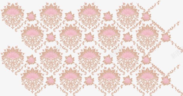 粉色花纹欧式块装饰png免抠素材_新图网 https://ixintu.com 欧式 粉色 花纹 装饰