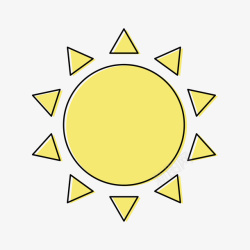 黄色太阳矢量图素材
