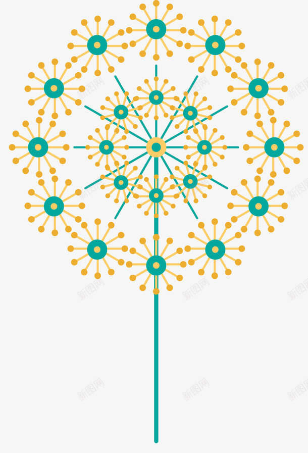 圆形密集蒲公英矢量图ai免抠素材_新图网 https://ixintu.com 卡通矢量蒲公英 卡通风格 圆形 密集 扁平风格 矢量蒲公英 矢量图