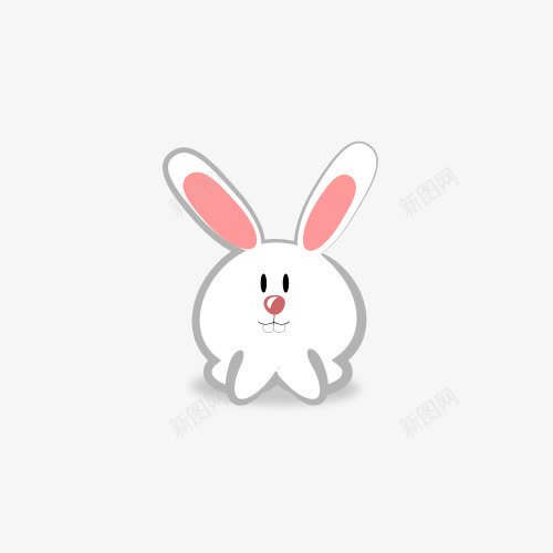 可爱的小白兔png免抠素材_新图网 https://ixintu.com png图形 png装饰 动物 卡通 小白兔 装饰