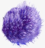 蓝紫色毛绒小球素材