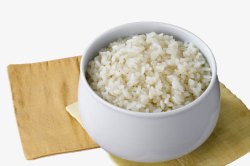 黄色大碗一碗白色蒸大米饭高清图片