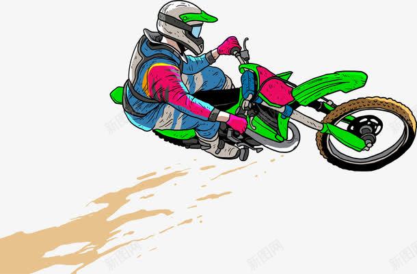 高难度动作png免抠素材_新图网 https://ixintu.com 手绘 摩托车 极限运动 飞跃动作 骑摩托车 骑行者 高难度动作