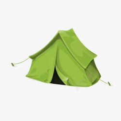 绿色野外小帐篷素材