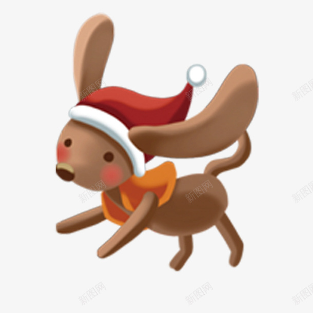 卡通可爱的圣诞狗png免抠素材_新图网 https://ixintu.com 动漫动画 动物 卡通 可爱的 圣诞狗 圣诞节