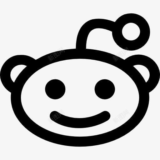 Reddit外星人头标识图标png_新图网 https://ixintu.com Reddit 外星人 标志 标识 符号 脸