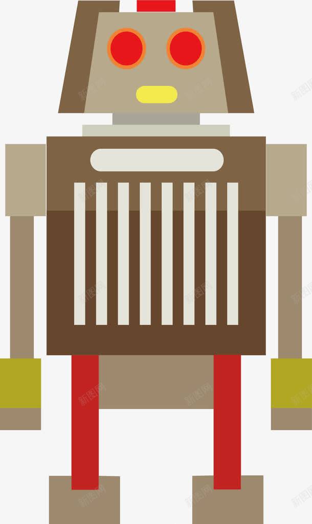 手绘棕色机器人png免抠素材_新图网 https://ixintu.com 创意 卡通 可爱 彩色图 手绘图 机器人 棕色 简单