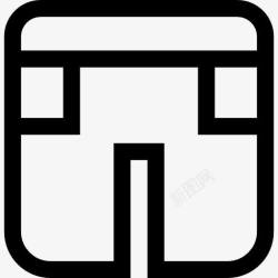 短的短裤短裤图标高清图片