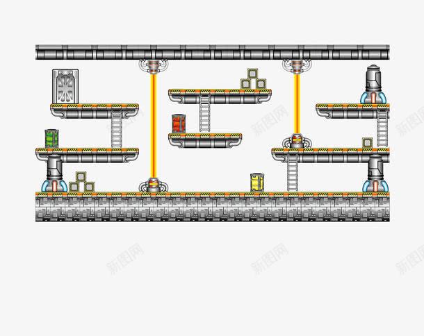 机器厂房png免抠素材_新图网 https://ixintu.com 卡通 机器 机器场景 矢量机器厂房