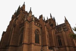 澳洲教堂褐色高大教堂高清图片