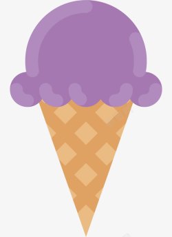 紫色甜筒素材