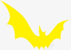 黄色卡通蝙蝠创意素材