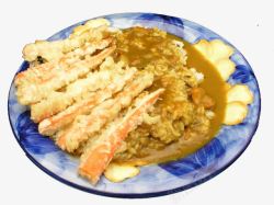 蟹棒咖喱米饭素材