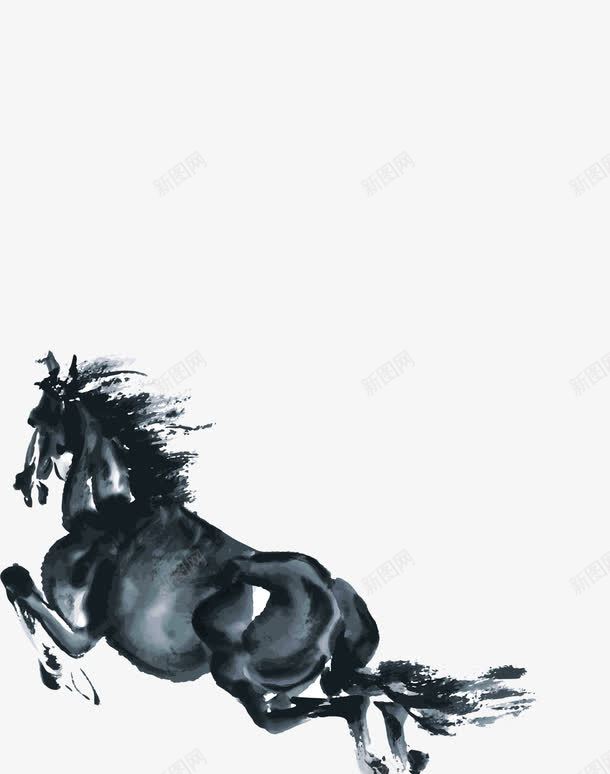 骏马png免抠素材_新图网 https://ixintu.com 中国风 国画 骏马