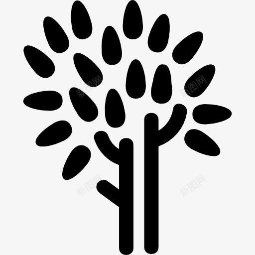 树干和树叶图标png_新图网 https://ixintu.com 叶子 形状 性质 树 树叶 树干
