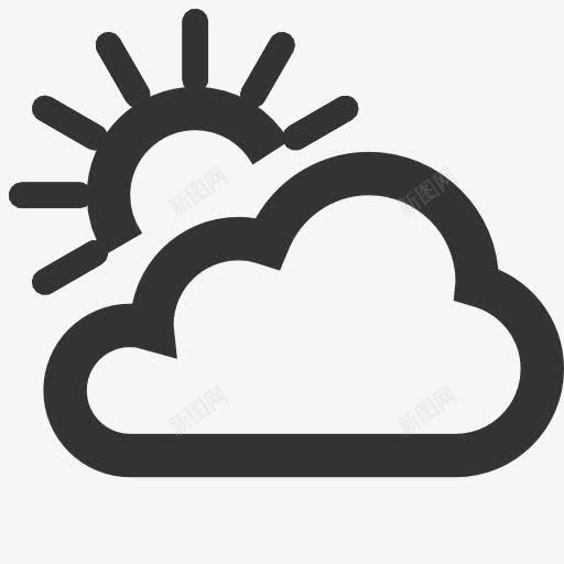 部分多云的一天windows8图标png_新图网 https://ixintu.com cloudy day partly 一天 多云的 部分