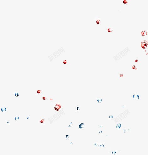 漂浮气泡png免抠素材_新图网 https://ixintu.com 发光 泡泡 蓝红 装饰