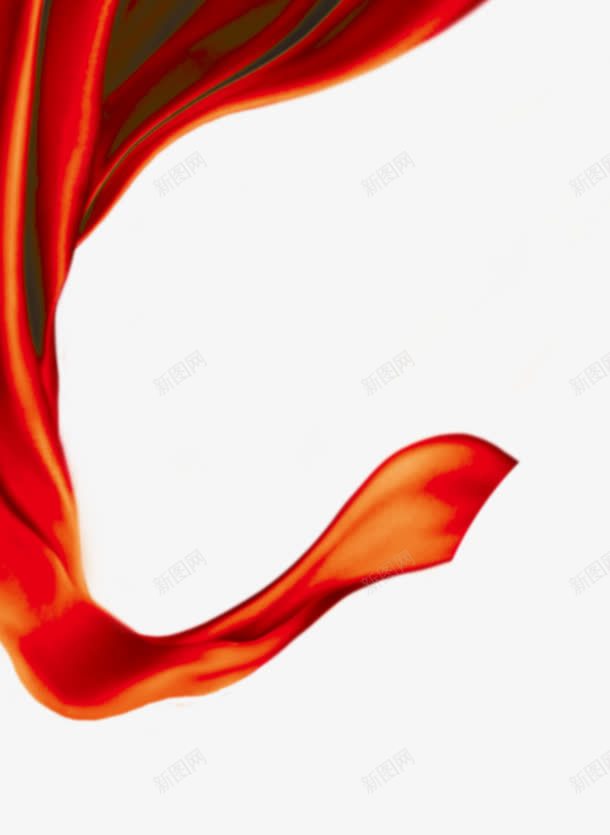 大红色绸带装饰png免抠素材_新图网 https://ixintu.com 中国风 大红色 彩带 绸带 飘带
