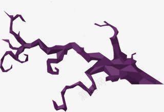 紫色线条树枝海报png免抠素材_新图网 https://ixintu.com 树枝 海报 紫色 线条